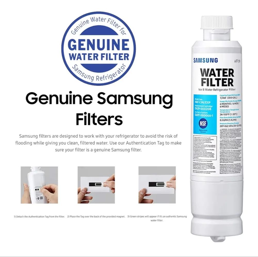 Genuine 2 Pack Samsung DA29-00020B HAF-CIN/EXP Refrigerator Water Filter New